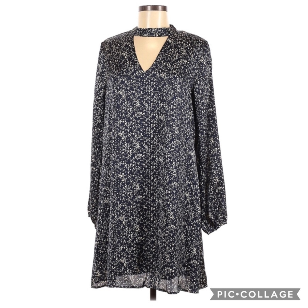 B Collection by Bobeau Satin Long Sleeve Dress